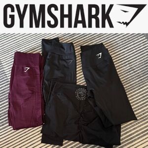 Gymshark Black and Burgundy Leggings